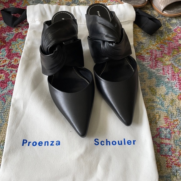 Proenza Schouler Shoes - Proenza schouler beautiful black leather mules with mirror heel. Over 900 new